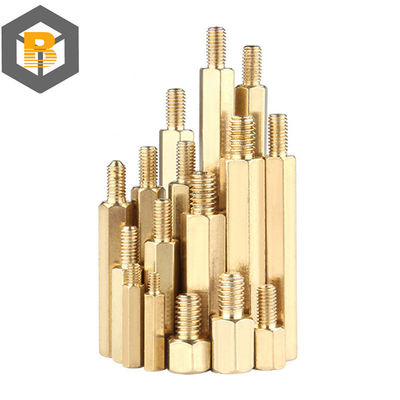 Hex Brass Hombre Mujer Standoff Board Stud Métrico Hexágono Pilar roscado PCB placa base Espaciador tornillo de perno M2m2.5m3 M4 M5 * 2-80mm Personalizado por 2D / 3D / dibujo