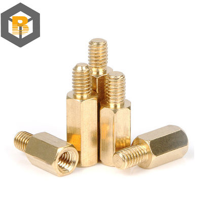 Hex Brass Hombre Mujer Standoff Board Stud Métrico Hexágono Pilar roscado PCB placa base Espaciador tornillo de perno M2m2.5m3 M4 M5 * 2-80mm Personalizado por 2D / 3D / dibujo