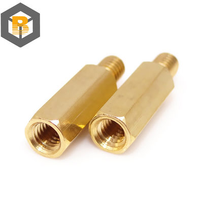 Hex Brass Hombre Mujer Standoff Board Stud Métrico Hexágono Pilar roscado PCB placa base Espaciador tornillo de perno M2m2.5m3 M4 M5 * 2-80mm Personalizado por 2D / 3D / dibujo