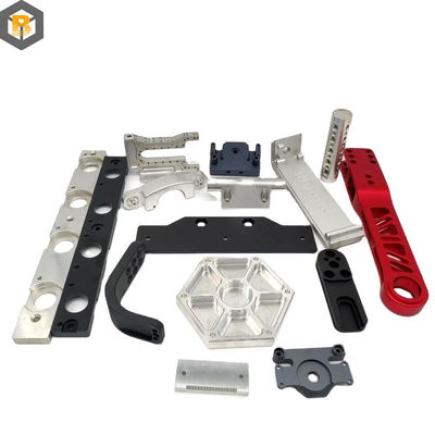 Mecanizado de aluminio anodizado de aleación de metal negro a medida por 2D / 3D / dibujo