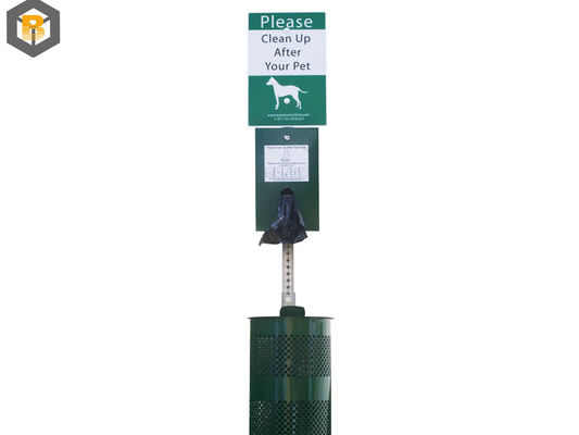 Estación de desechos de mascotas personalizada de acero inoxidable Estación de distribución de bolsas de caca para perros Estación de procesamiento de metal Parte de la máquina