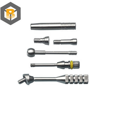 Conjunto universal de implantes dentales con pieza de máquina de tornillo analógico de abutment personalizado