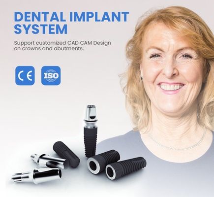 Implante dental personalizado 2D/3D Abutment protésico para implantes de cuello regulares estrechos