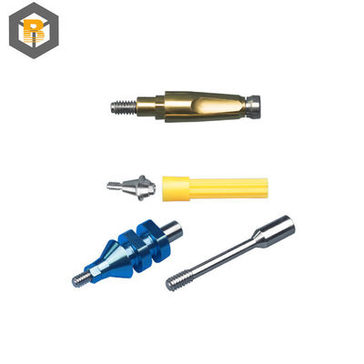 Abutment de implantes dentales personalizados de aleación de titanio tornillos de retención Plural recto Abutment de precisión de mecanizado