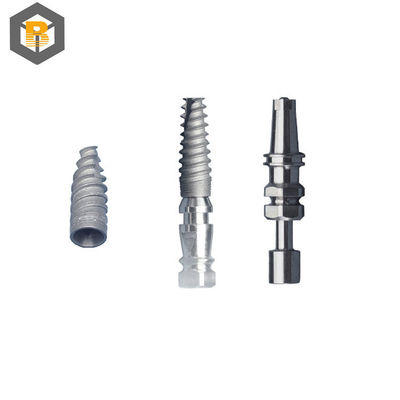 Abutment de implantes dentales personalizados de aleación de titanio tornillos de retención Plural recto Abutment de precisión de mecanizado