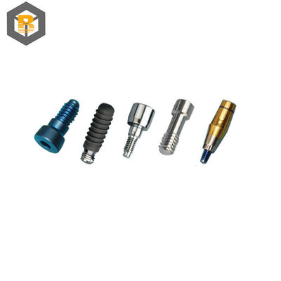 Abutment de implantes dentales personalizados de aleación de titanio tornillos de retención Plural recto Abutment de precisión de mecanizado