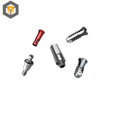 Abutment de implantes dentales personalizados de aleación de titanio tornillos de retención Plural recto Abutment de precisión de mecanizado