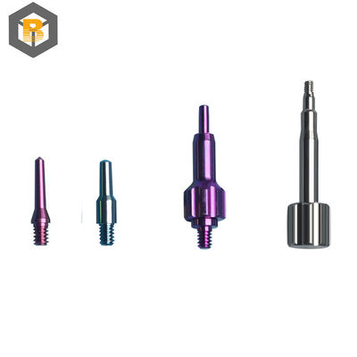 Abutment de implantes dentales personalizados de aleación de titanio tornillos de retención Plural recto Abutment de precisión de mecanizado