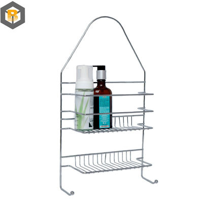 2 Tier Iron Metal Baño Esquina Cadillac de ducha colgante Personalizado por 2D / 3D / Dibujo Parte de repuesto