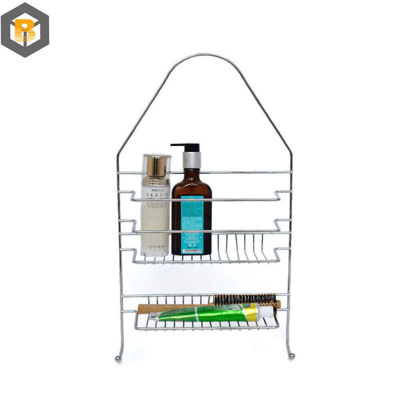 2 Tier Iron Metal Baño Esquina Cadillac de ducha colgante Personalizado por 2D / 3D / Dibujo Parte de repuesto